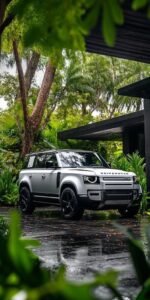 Black car wallpaper in underground parking