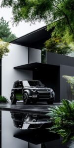 Black car wallpaper blacked-out rims style