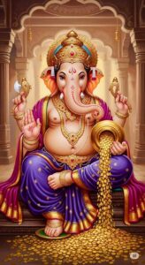 Peaceful Lord Ganesha image meditation pose