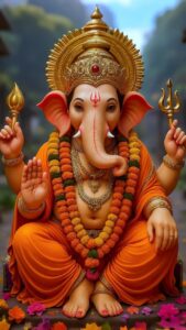 Lord Ganesha peaceful night sky wallpaper