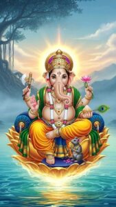 Lord Ganesha divine blessing desktop wallpaper