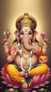 Lord Ganesha royal blue theme wallpaper