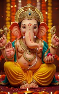 Lord Ganesha spiritual energy 4K wallpaper