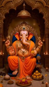 Lord Ganesha sacred art wallpaper high quality