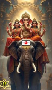 Lord Ganesha serene meditation pose wallpaper