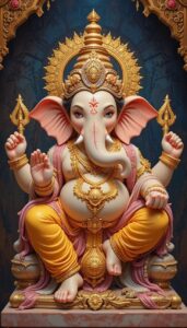 Lord Ganesha marble statue HD wallpaper
