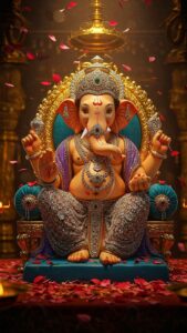 Lord Ganesha traditional Maharashtrian style wallpaper