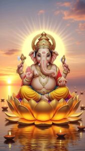 Lord Ganesha with Om symbol HD wallpaper