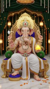 Lord Ganesha watercolor painting wallpaper