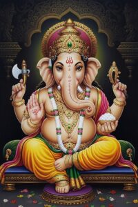 Lord Ganesha temple background HD wallpaper