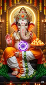Lord Ganesha with modak sweets HD wallpaper