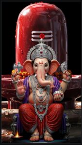 Dark theme Lord Ganesha AMOLED wallpaper