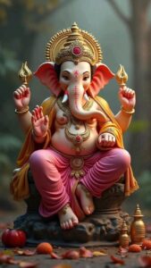 Lord Ganesha painting style HD wallpaper