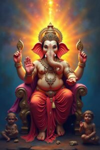Shree Ganesha colorful festival wallpaper image