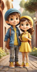 3D cartoon couple couple love HD wallpaper