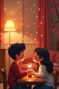Romantic couple 3D digital wallpaper