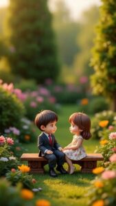 3D cartoon couple wallpaper for mobile