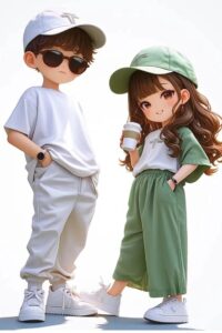 Cute animated 3D couple love wallpaper