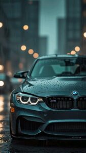 BMW car wallpaper with mountain road scenery
