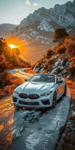 BMW supercar wallpaper with dramatic lighting