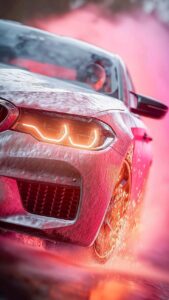 BMW car wallpaper with street racing vibe