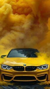 BMW sports car wallpaper glossy black finish