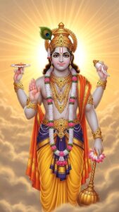 Lord Vishnu image traditional Hindu god illustration