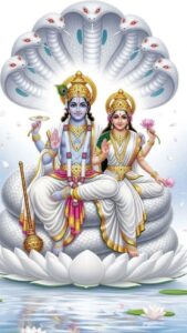 Lord Vishnu image digital art with vibrant colors