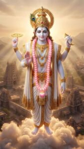 Lord Vishnu image in traditional Indian painting style