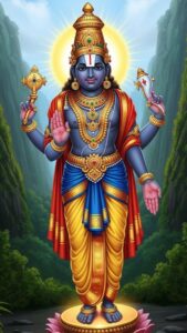 Elegant Lord Vishnu image for spiritual website banner