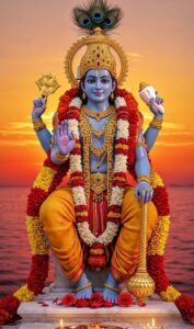 Lord Vishnu image featuring Sudarshan Chakra prominently