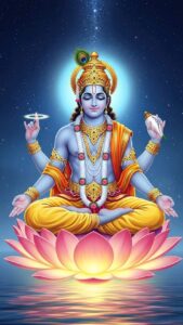 Spiritual Lord Vishnu image for पूजा room decoration