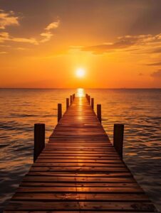 Inspiring morning sunrise images with golden rays through clouds