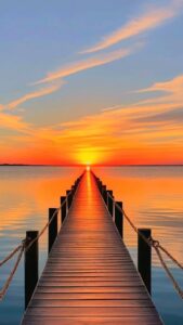 Peaceful landscape morning sunrise images in natural scenery