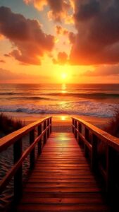 Morning sunrise images with warm sunlight over green fields