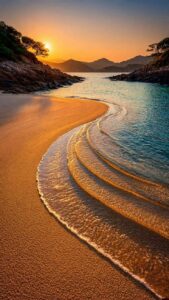 Morning sunrise images with colorful dawn sky