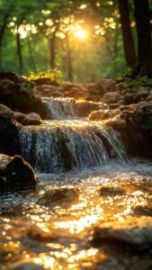 Fresh morning sunrise images with peaceful environment