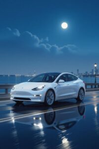 Tesla Model 3 wallpaper aesthetic electric vehicle background