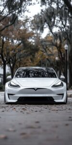 Tesla Model 3 wallpaper clean minimal design