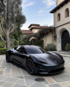 Tesla Model S wallpaper parked on scenic highway