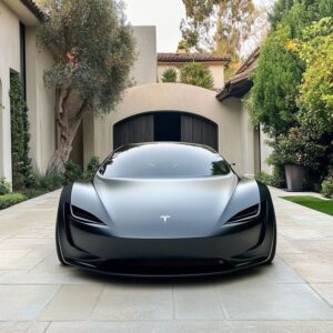 Tesla car wallpaper luxury electric sedan design