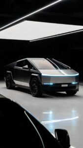 Tesla wallpaper digital art electric car concept