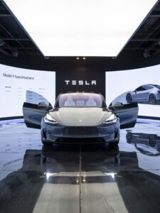 Tesla wallpaper sleek aerodynamic car design