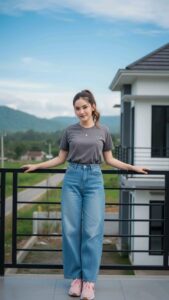 beautiful girl relaxed pose wallpaper