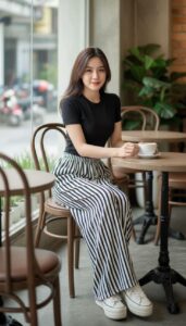 beautiful girl relaxed pose wallpaper