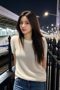 beautiful girl profile view wallpaper